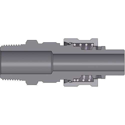 N4BM8 Steel Dix-Lock™ N-Series Bowes Interchange Male Thread Plug